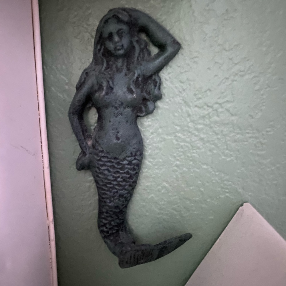 Vintage Cast Iron Mermaid Hooks
